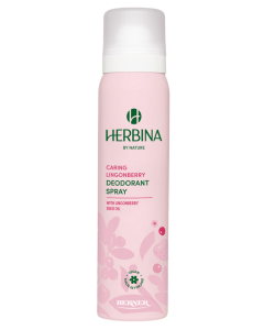 Herbina 100ml suihkedeodorantti Caring Lingonberry