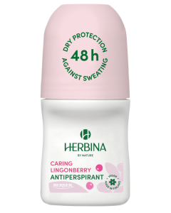 Herbina 50ml antiperspirantti roll-on Caring Lingonberry