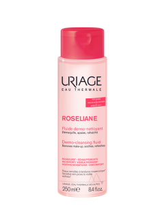 Uriage Roseliane Dermo-Cleansing Fluid 250 ml puhdistusemulsio punoitukseen taipuvaiselle herkälle iholle